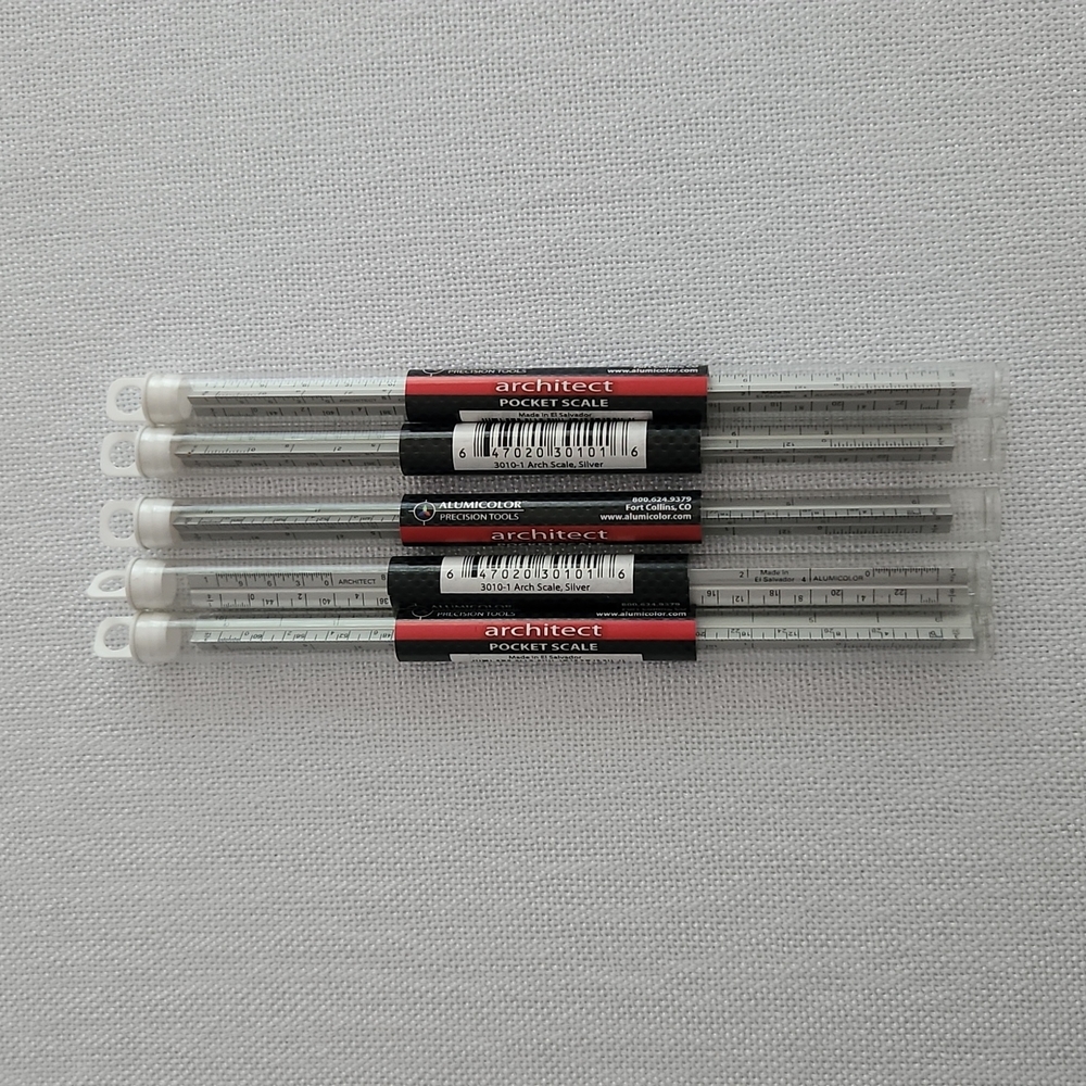 ARCHITECTS SCALE pocket ruler ART DRAWING DRAFTING ENGINEERING Tools lot…